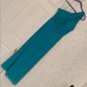 Bridesmaid dress; teal
